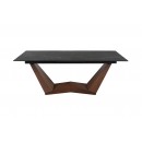 Стол обеденный SIGNAL BONUCCI Ceramic Nero Greco черный/черный мат 200-250/98